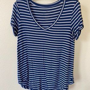 American Eagle Blue Striped T-Shirt